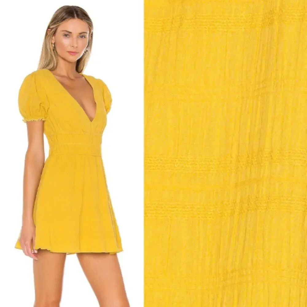 Privacy Please Lilah Mini Dress in Golden Yellow NWOT Size Small